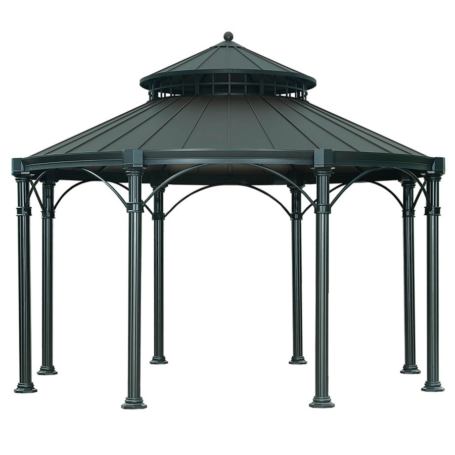 black steel pergola