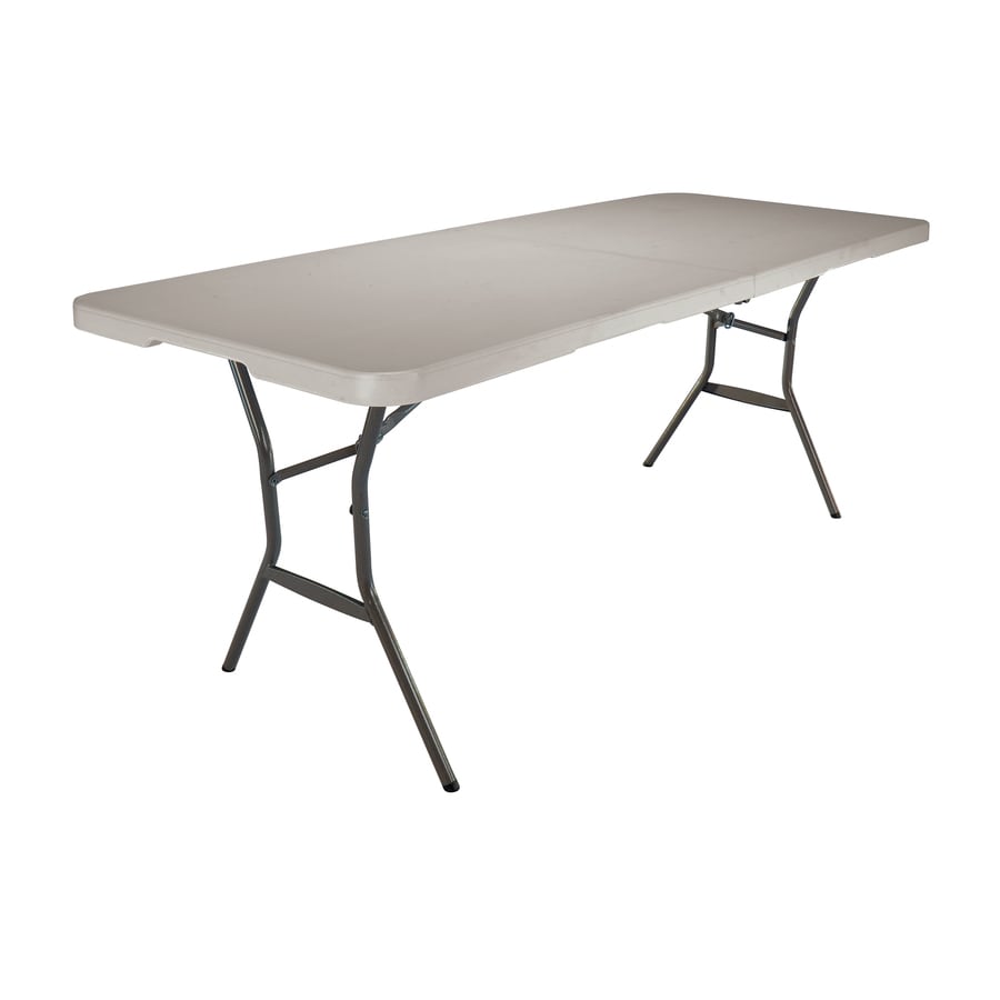 Lifetime Products 72 In X 30 Rectangle Steel Putty N Folding Lifetime Products 72 In X 30 Rectangle Steel Putty N Folding Table