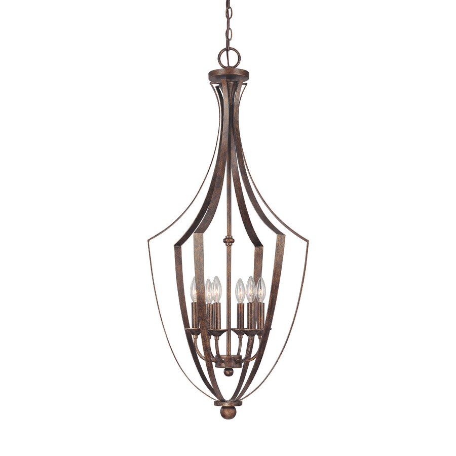 Century 19 in Rustic Single Clear Glass Pendant