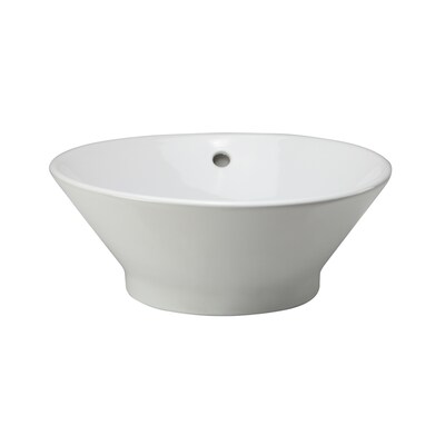 Decolav Classically Redefined White Vessel Round Bathroom