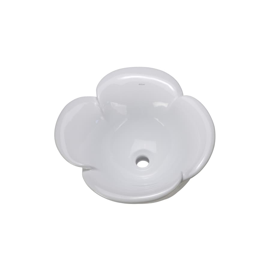 DECOLAV 1461-CWH Classically Redefined White Drop-In Round Bathroom Sink