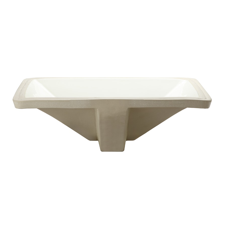 Decolav Classically Redefined Biscuit Undermount Rectangular Bathroom Sink With Overflow In The Bathroom Sinks Department At Lowescom