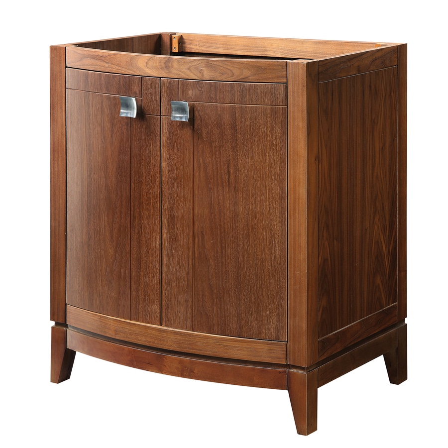DECOLAV 5241-MWN Gavin 30-in x 21-1/2-in Medium Walnut Contemporary Bathroom Vanity