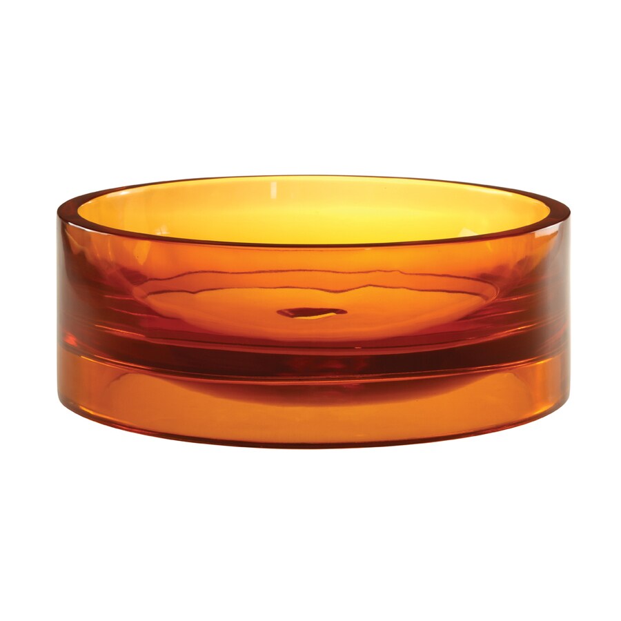 DECOLAV Incandescence Magma Resin Vessel Round Bathroom Sink (15.75-in ...