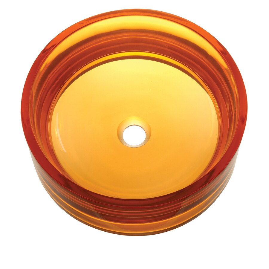 DECOLAV Incandescence Magma Resin Vessel Round Bathroom Sink (15.75-in ...