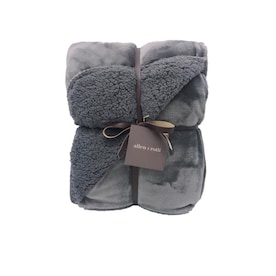 allen + roth Gray 50-in x 60-in Polyester Throw