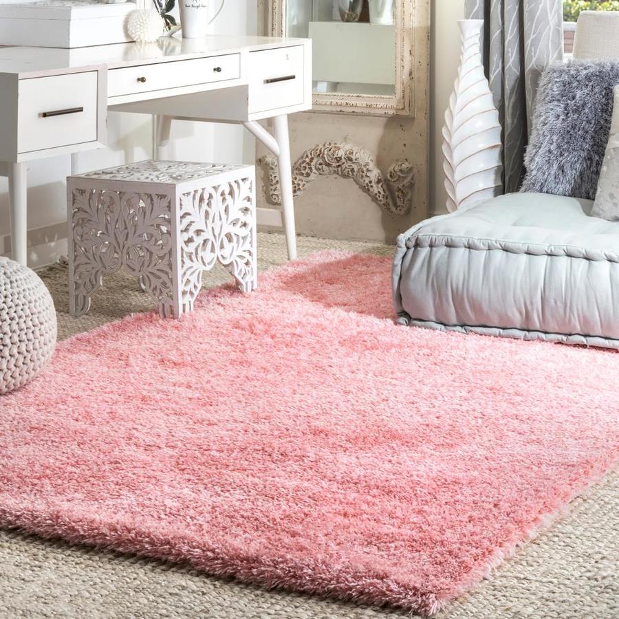 nuLOOM Gynel 8 x 10 Pink Indoor Solid Area Rug in the Rugs department ...