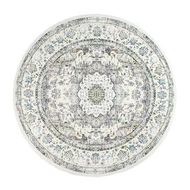 Gray Solid Loomed Round Area Rug - (8) - nuLOOM