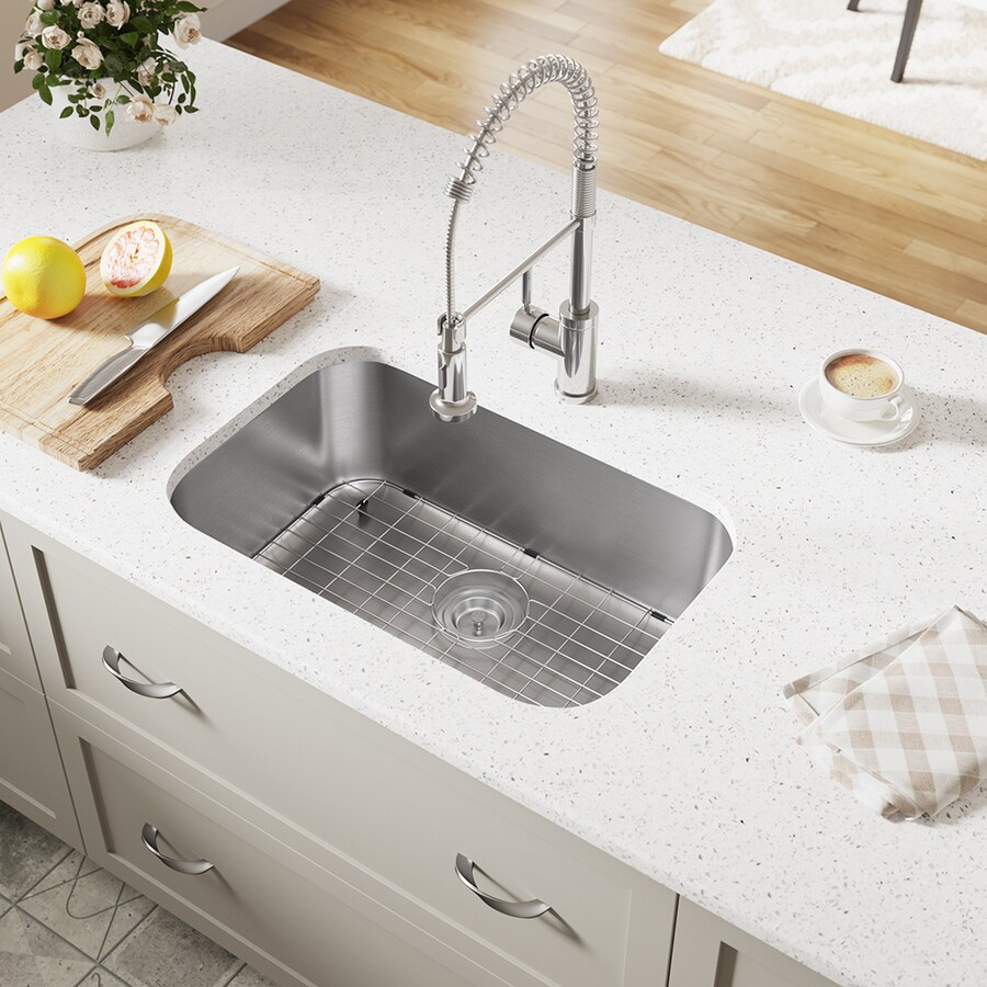 Mr Direct Undermount 27 In X 17 88 In Stainless Steel Single Bowl Kitchen Sink In The Kitchen Sinks Department At Lowes Com