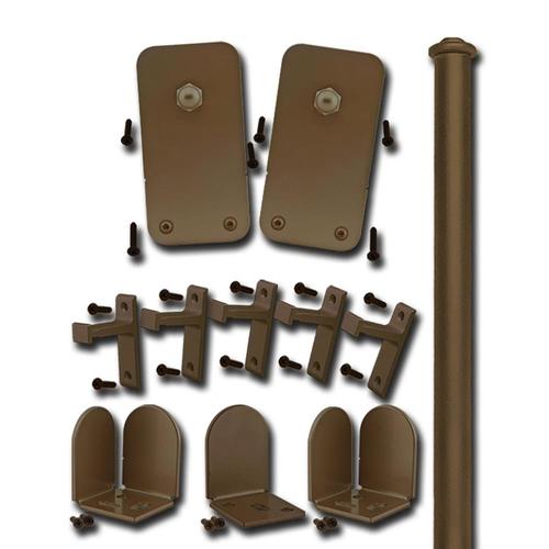 Quiet Glide 96 in. Basic Rectangle Oil Rubbed Bronze Sliding Barn Door