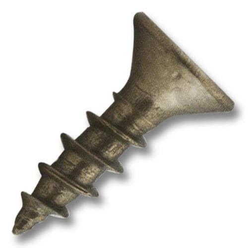 6 x 1/2in Antique Brass Flat Interior Wood Screws (1000Count) in the