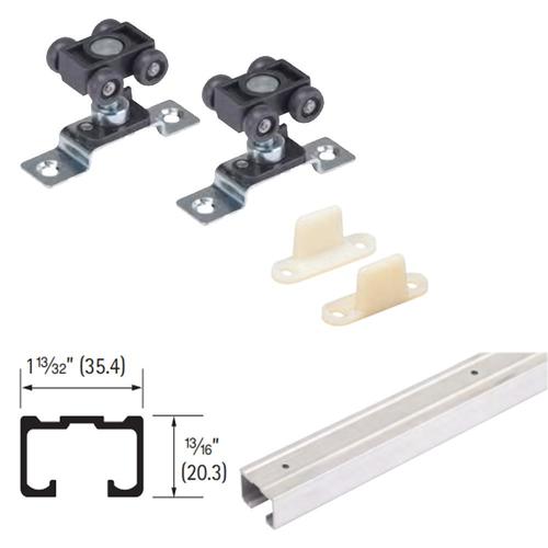 Hettich 60 In Wardrobe Door Sliding Closet Door Track Kit At