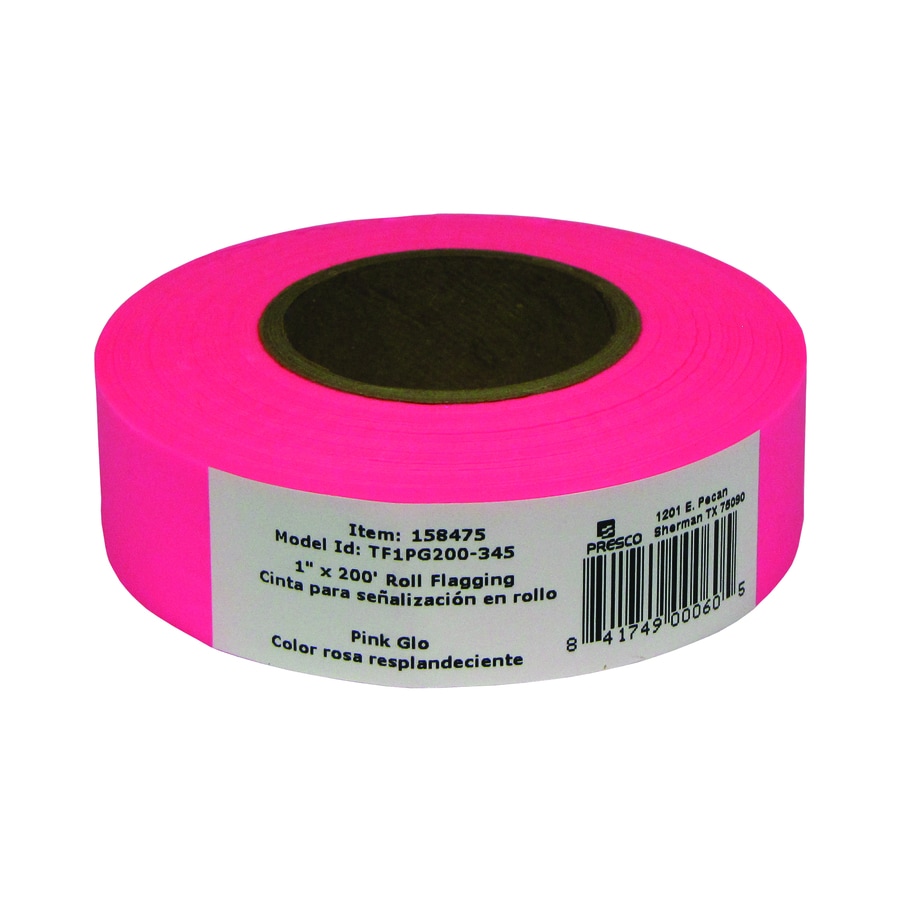 Presco 1in x 200ft Pink Flagging Tape in the Flagging Tape department