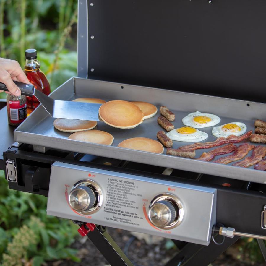 Blue Rhino Razor Griddle Black and Silver/Powder Coated 2-Burner Liquid ...