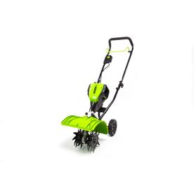 Tillers Cultivators At Lowes Greenworks Pro 60 Volt Lithium Ion 8 In Cordless Electric Cultivator Battery Included