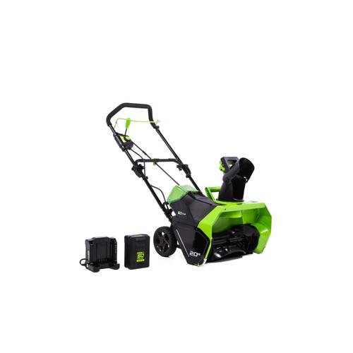 Greenworks Pro 60Volt 20in SingleStage Cordless Electric Snow Blower