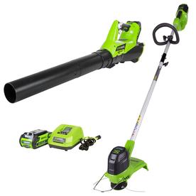 Greenworks 40V String Trimmer/Leaf Blower Combo W/ 2.0 Ah Battery  1301202