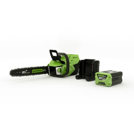 Greenworks Pro 60-volt Max Lithium Ion 16-in Brushless Cordless Electric Chainsaw (Battery Included)