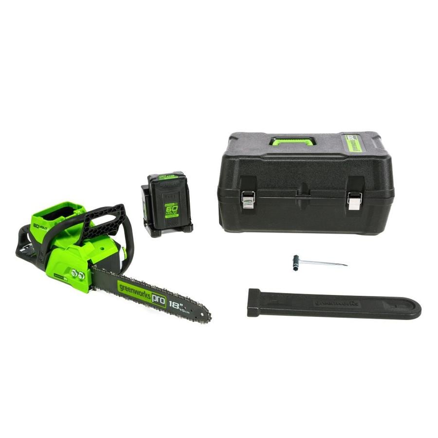 Greenworks 60-volt Max Lithium Ion 8-in Cordless Electric Chainsaw Battery Included