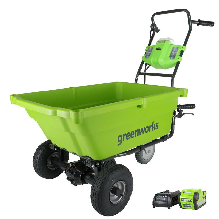 Greenworks 3.75cu ft Poly Wheelbarrow at