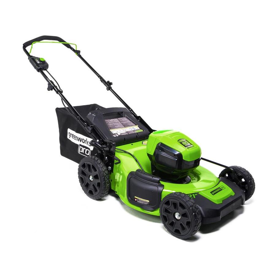 Greenworks Pro 60-Volt Max Brushless Lithium Ion Push 21-in Cordless ...