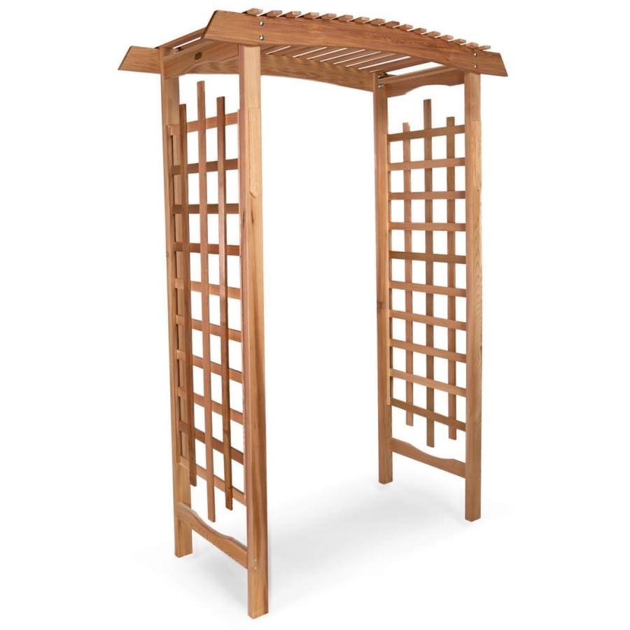 All Things Cedar 5-ft W X 7-ft H Natural Wood Garden Arbor In The ...