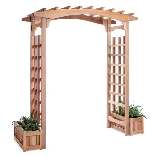 All Things Cedar 91-ft W X 87-ft H Natural Wood Garden Arbor At Lowes.com