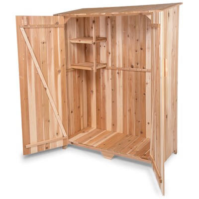 All Things Cedar Natural Cedar Wood Outdoor Storage Shed Common
