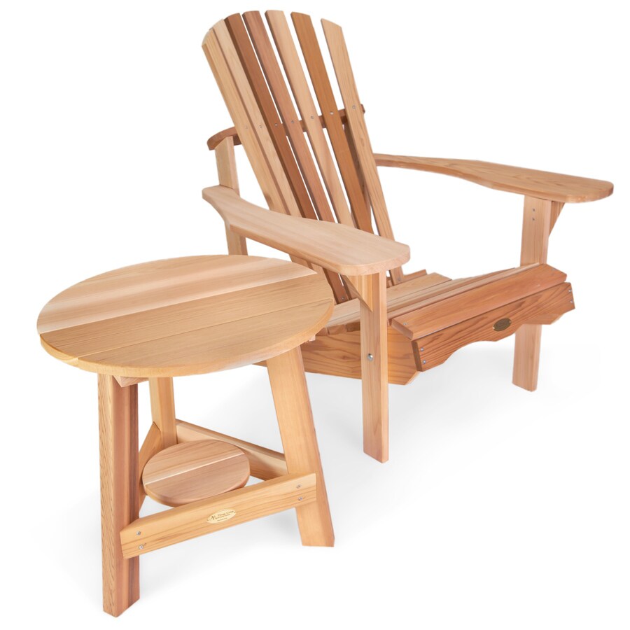 All Things Cedar 2 Piece Wood Frame Patio Conversation Set At