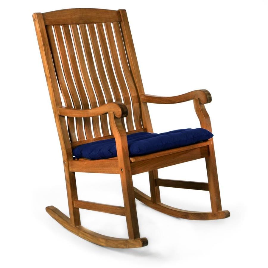 All Things Cedar Wood Rocking Chair(s) with Blue Slat Seat