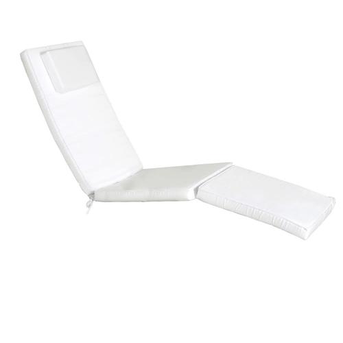 All Things Cedar White Patio Chaise Lounge Chair Cushion
