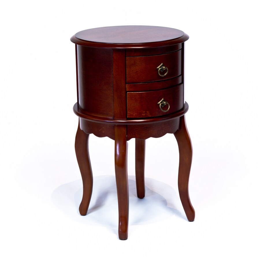 All Things Cedar Cherry Wood Veneer End Table At Lowes Com