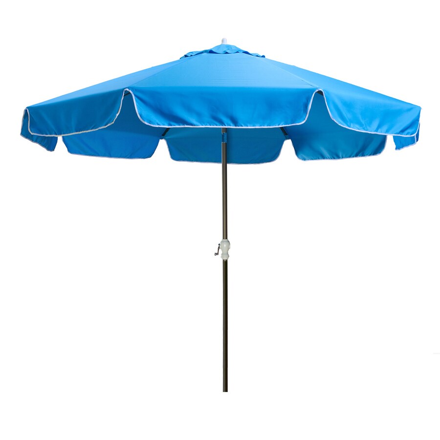 All Things Cedar 10 Ft Octagon With Teak Wood Frame No Tilt Market Patio Umbrella In The Patio Umbrellas Department At Lowes Com