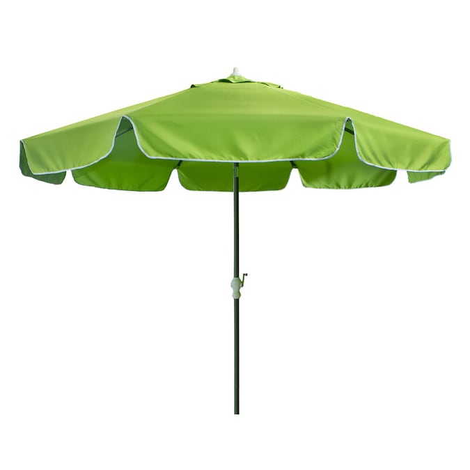 All Things Cedar 10 Ft Green Push Button Tilt Market Patio Umbrella In