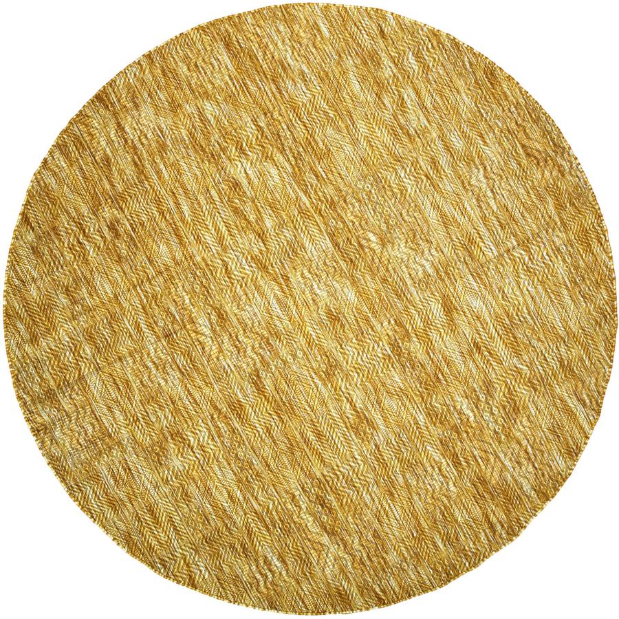 Room Envy Mallery Yellow Round Indoor/Outdoor MachineMade Vintage Area