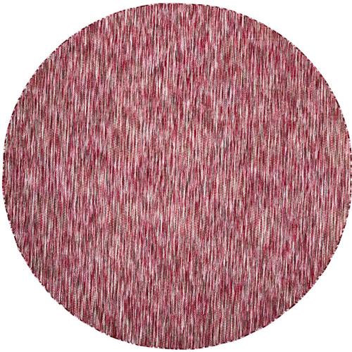 Room Envy Mallery 10 x 10 Pink Round Indoor/Outdoor Abstract Vintage