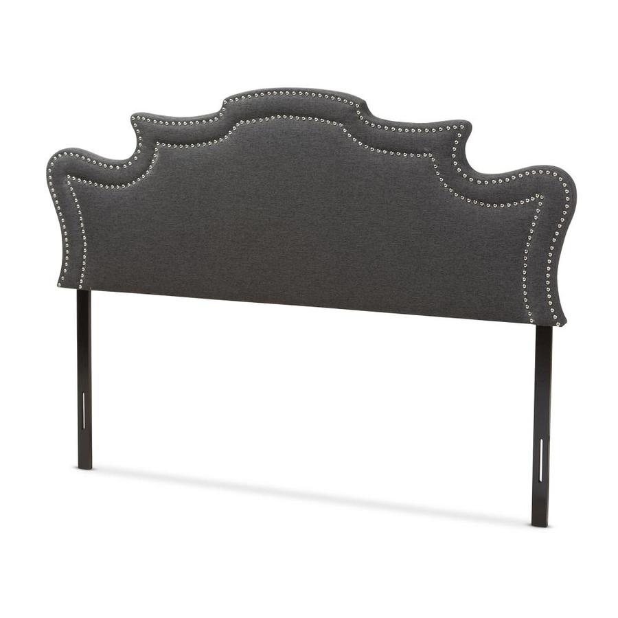 Baxton Studio Debbie Charcoal Queen Linen Upholstered Headboard