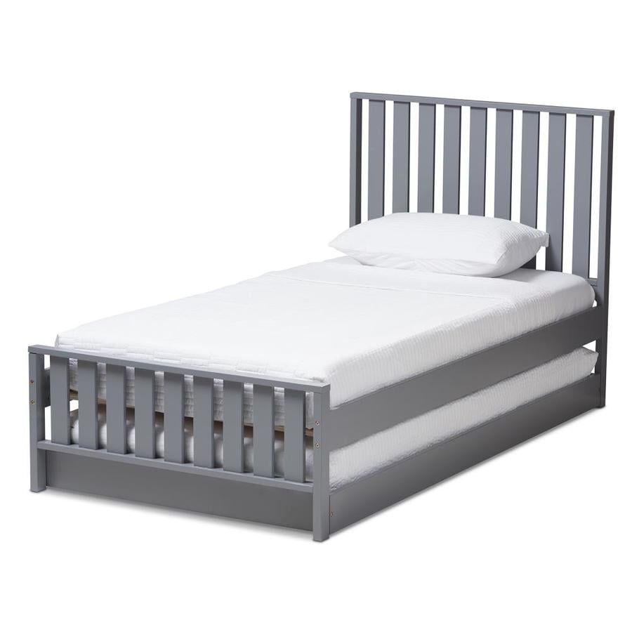 Baxton Studio Harlan Twin Bed- Grey at Lowes.com