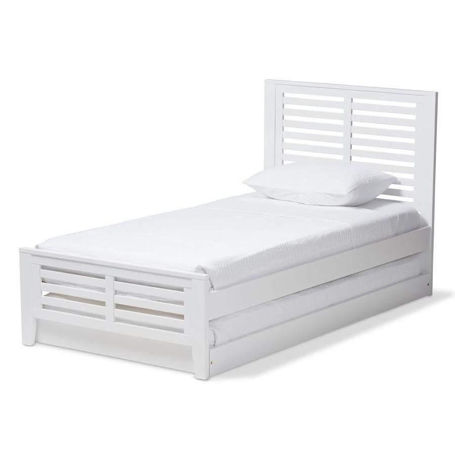 Baxton Studio Sedona Twin Bed- White at Lowes.com