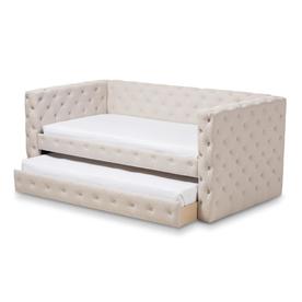 Futons Sofa Beds At Lowes Baxton Studio Janie Daybed With Trundle Beige