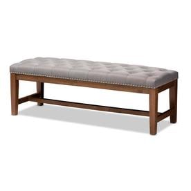 Baxton Studio Ainsley Grey Indoor Accent Bench