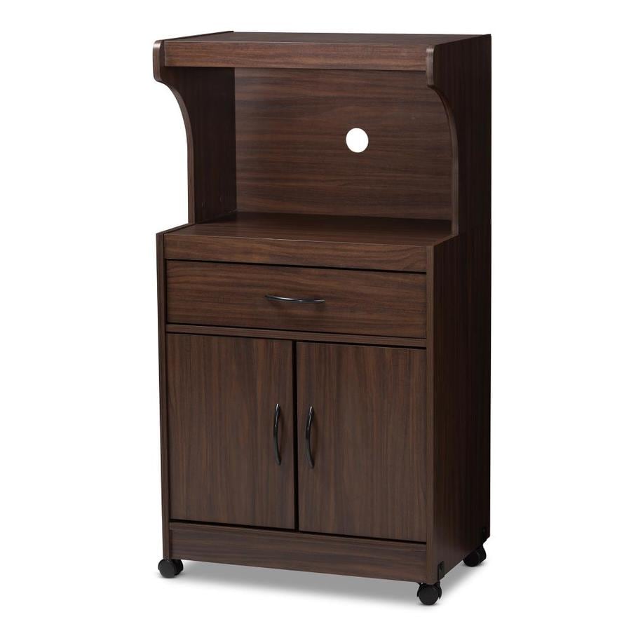 Baxton Studio Tannis Walnut Kitchen Hutch At Lowes Com