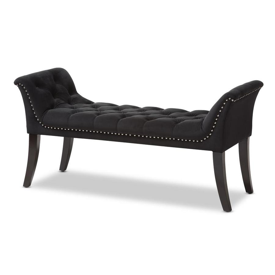 Baxton Studio Chandelle Black Indoor Accent Bench At Lowes Baxton Studio Chandelle Black Indoor Accent Bench