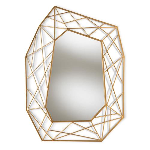 Baxton Studio Oriana 40in L x 30in W Irregular Gold Framed Wall