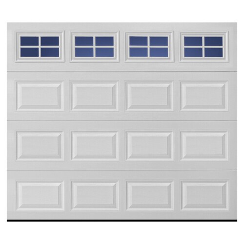 Pella Traditional 96 In X 84 In White Single Garage Door With Windows At Lowes Com