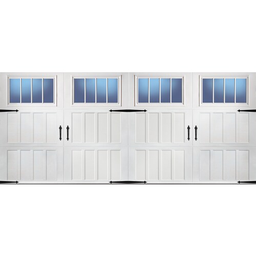 Pella Carriage House 16-ft x 7-ft Insulated White Double Garage Door