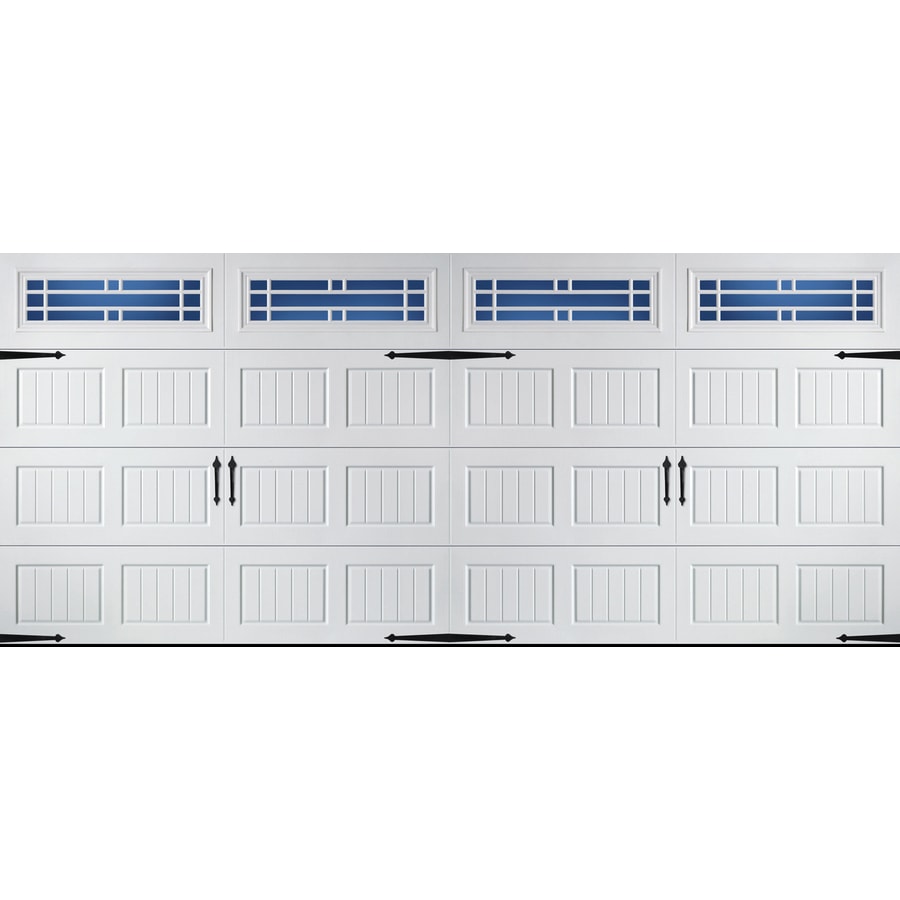 Carriage House 192 In X 84 In Insulated White Double Garage Door With Windows