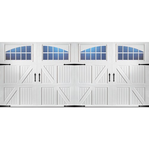 Pella Carriage House 192 In X 84 In White Double Garage Door With