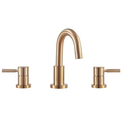 Avanity Positano Matte Gold 2-handle Widespread WaterSense Bathroom Sink Faucet with Drain