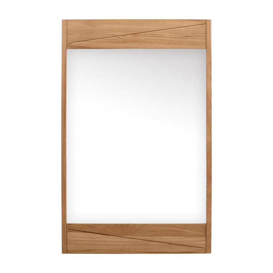 Avanity 24in Natural Teak Rectangular Bathroom Mirror at